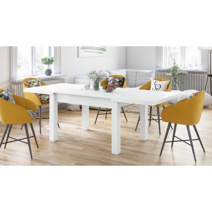 Rozkládací jídelní stůl pro 12 osob RALF 120/270x90 cm bílá