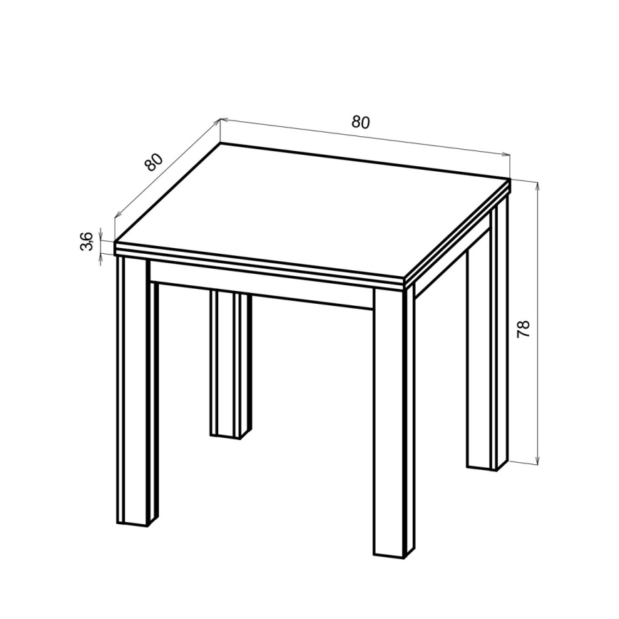 Rozkládací jídelní stůl ZARO dub artisan/černá