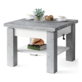 Rozkládací konferenční/jídelní stůl se zvedací deskou CALEB šedá beton/bílá