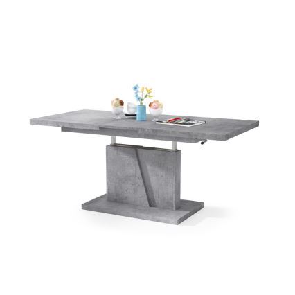 Rozkládací konferenční/jídelní stůl se zvedací deskou NINO šedá beton