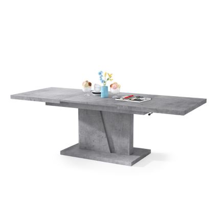 Rozkládací konferenční/jídelní stůl se zvedací deskou NINO šedá beton