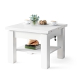 Rozkládací konferenční stůl se zvedací deskou CALEB 75/150x75 cm bílá