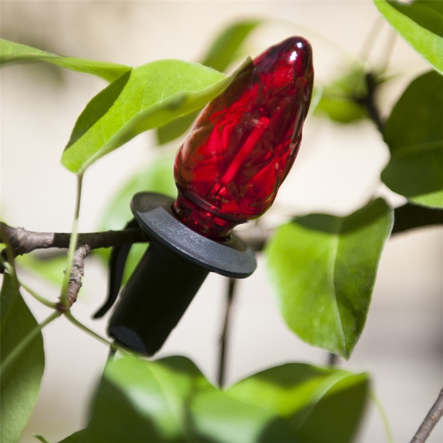 Rozšiřovací LED venkovní girlanda CONE FILAMENT 20xE10 14m barevná/teplá bílá IP44, Vyrobeno v EU