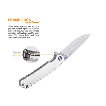 Ruike RUP801SF - Zavírací kapesní nůž 20 cm stříbrná
