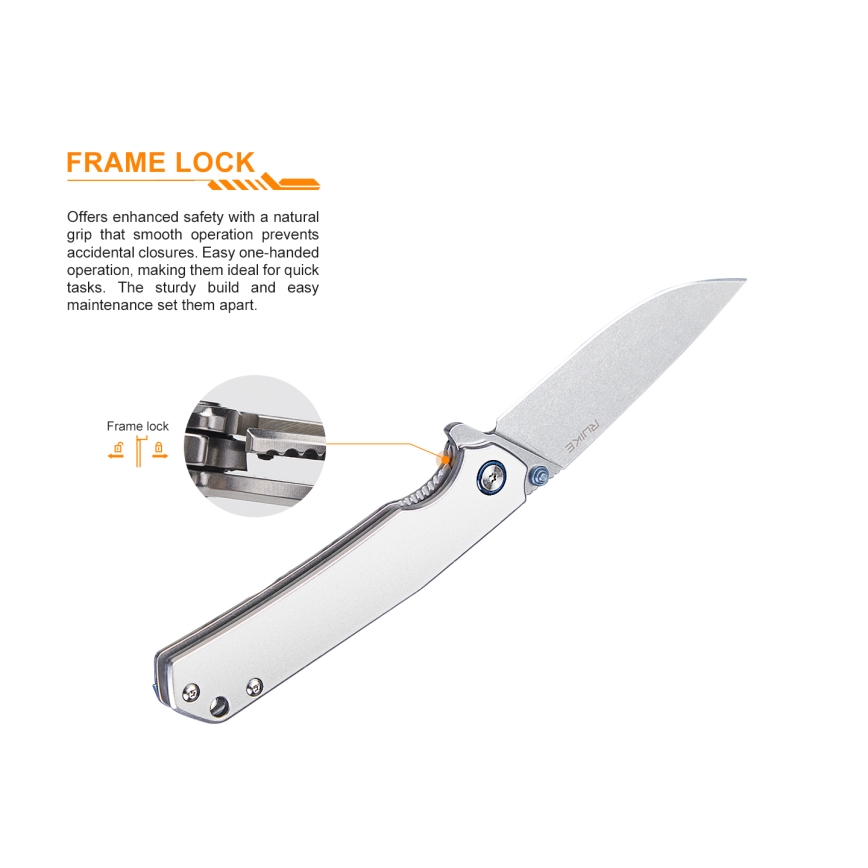 Ruike RUP801SF - Zavírací kapesní nůž 20 cm stříbrná