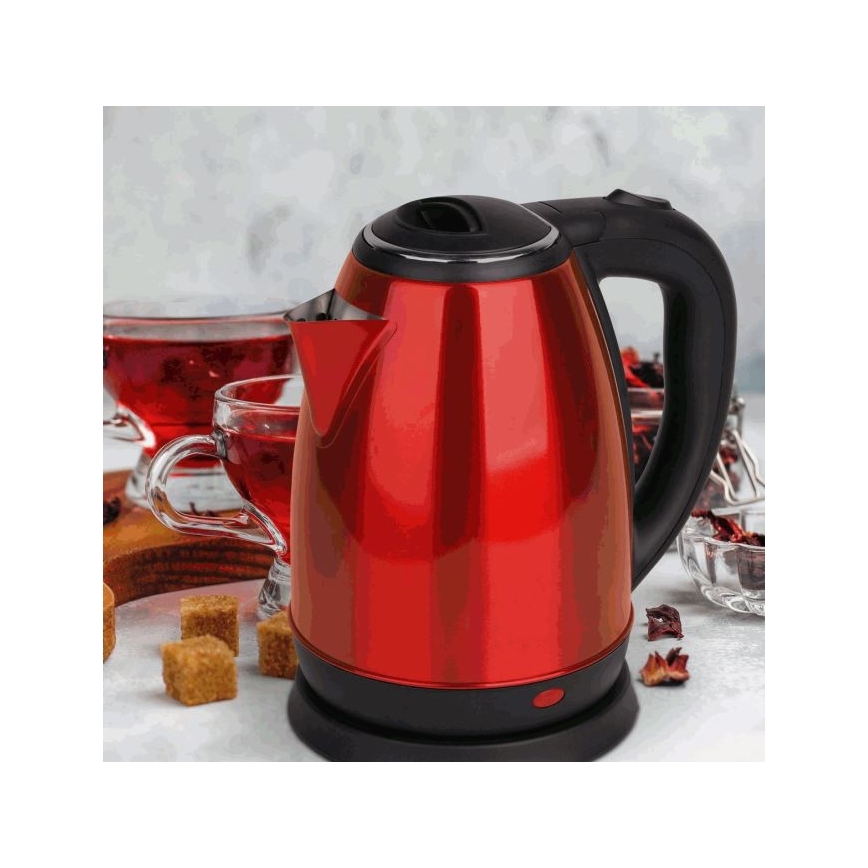 Rychlovarná konvice 1,8 l 1500W/230V nerez červená