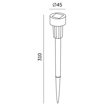 SADA 10x LED Solární lampa LED/0,06W/1,2V 6000K IP44 40 mAh
