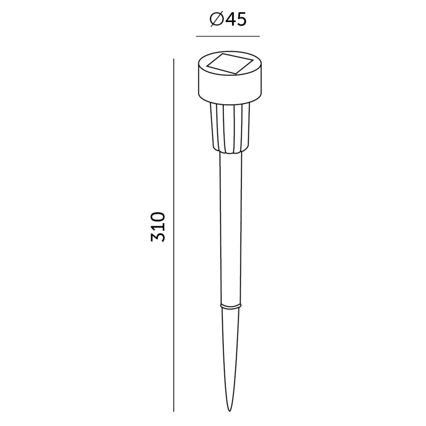 SADA 10x LED Solární lampa LED/0,06W/1,2V 6000K IP44 40 mAh