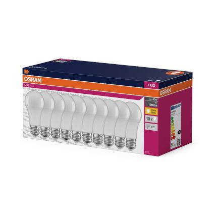 SADA 10x LED Žárovka CLASSIC A75 E27/10W/230V 2700K - Osram