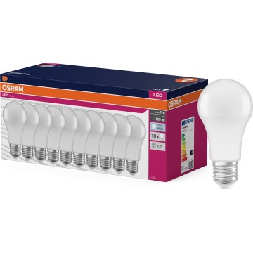 SADA 10x LED Žárovka CLASSIC A75 E27/10W/230V 4000K - Osram