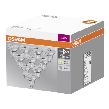 SADA 10x LED Žárovka GU10/4,3W/230V 2700K - Osram