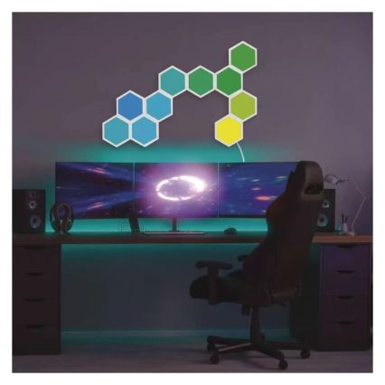 SADA 10x RGBIC Stmívatelný panel LED/1,9W/230V Wi-Fi Tuya