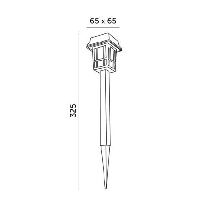 SADA 12x LED Solární lampa LED/0,06W/1,2V 1xAA 6500K IP44 100 mAh