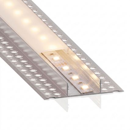 SADA 1x LED Pásek MYLIVING LIGHTSTRIP LED/22W/230V 5 m + 5x vestavný profil 1 m stříbrná/bílá