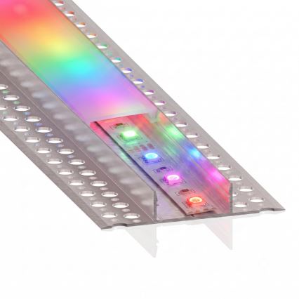SADA 1x LED RGBW Stmívatelný pásek NEO LITE MUSIC LED/24W/230V 5 m IP65 Wi-Fi Tuya + 5x vestavný profil 1 m stříbrná/bílá + dálkové ovládání