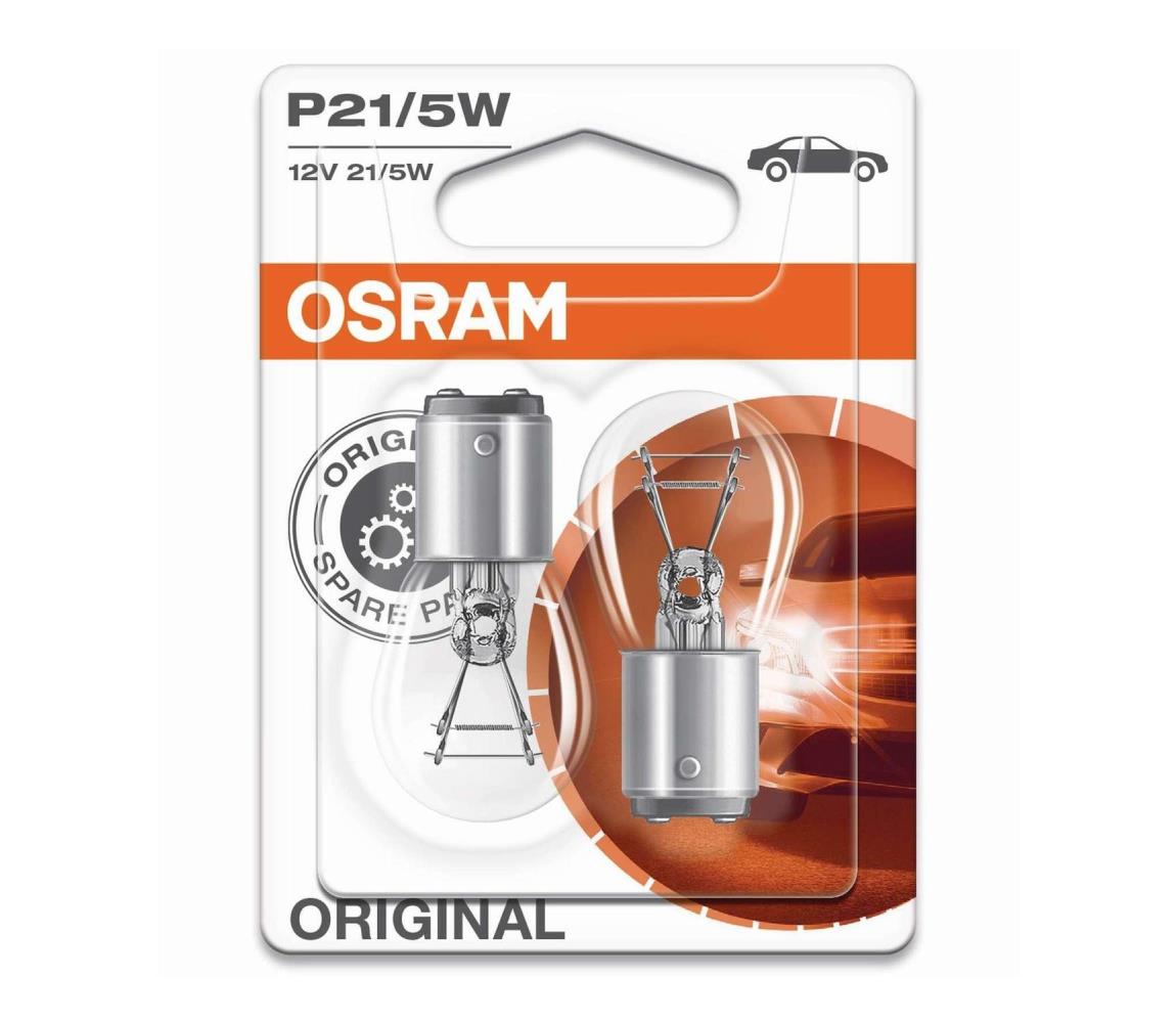 Osram SADA 2x Autožárovka BA15d/21W/12V - Osram P22602