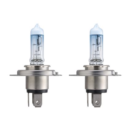SADA 2x Autožárovka Philips WHITEVISION 12342WHVSM H4 PX26d/60W/55W/12V+2 poziční žárovky