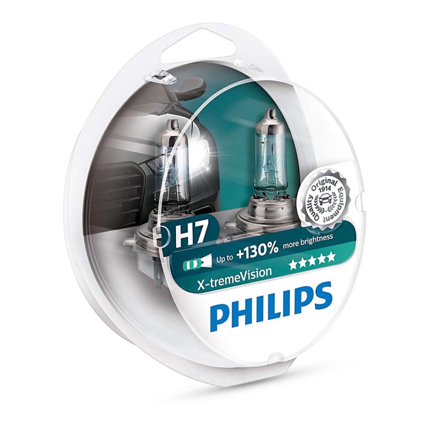 SADA 2x Autožárovka Philips X-TREMEVISION 12972XV+S2 H7 PX26d/55W/12V 3500K