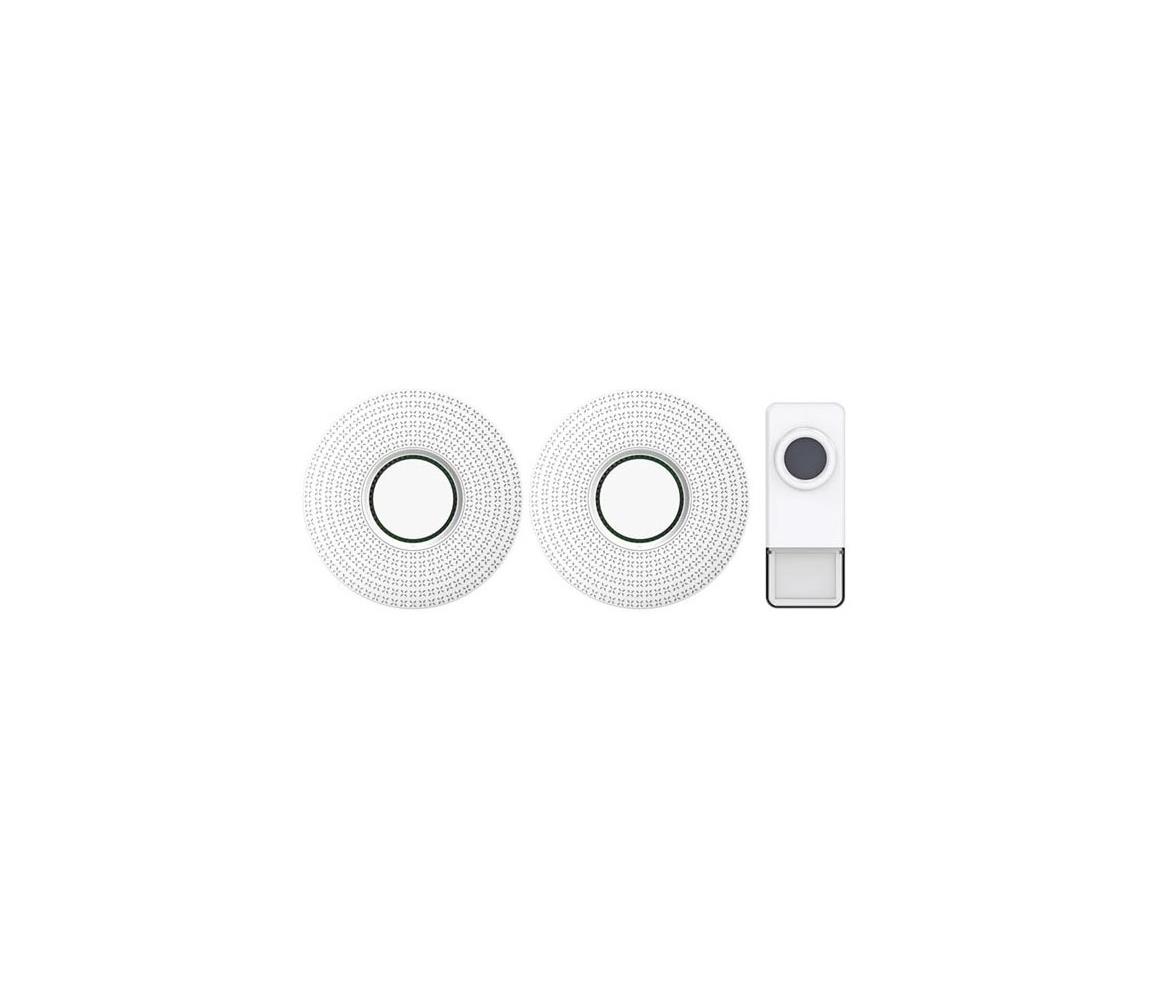 Geti SADA 2x Bezdrátový zvonek do zásuvky 230V IP55 bílá TI0072