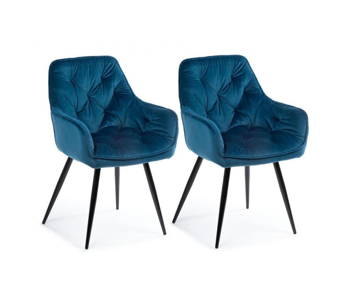HowHomely SADA 2x Jídelní židle HANA modrá 