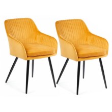 SADA 2x Jídelní židle LENTI oranžová