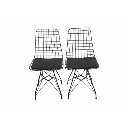 SADA 2x Jídelní židle MINDERLI černá
