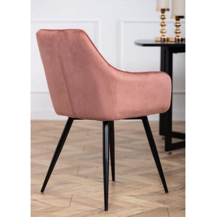 SADA 2x Jídelní židle SAMETTI růžová