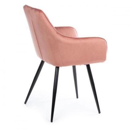 SADA 2x Jídelní židle SAMETTI růžová