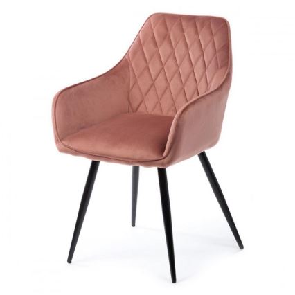 SADA 2x Jídelní židle SAMETTI růžová