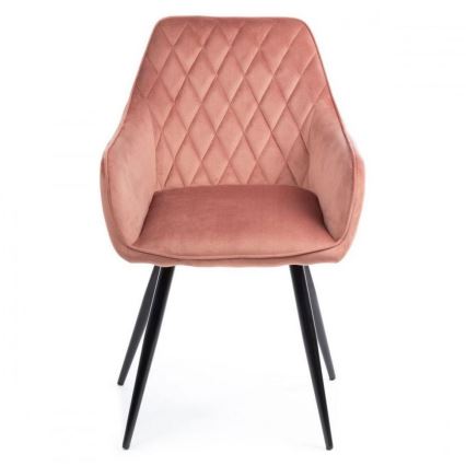 SADA 2x Jídelní židle SAMETTI růžová