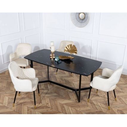 SADA 2x Jídelní židle SENKO krémová