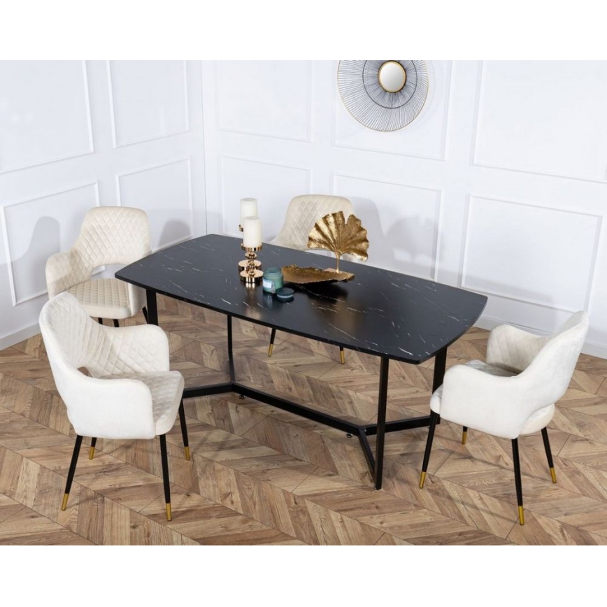 SADA 2x Jídelní židle SENKO krémová