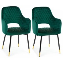 SADA 2x Jídelní židle SENKO zelená