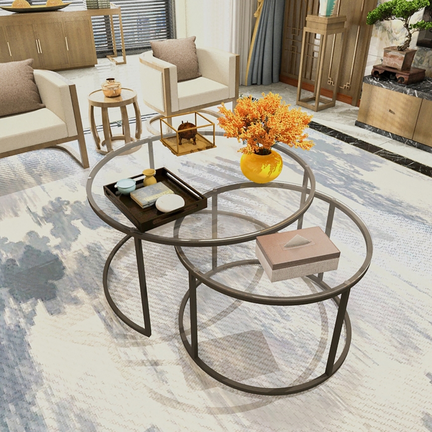 SADA 2x Konferenční stolek BELARUS 80/40 cm černá