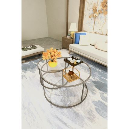 SADA 2x Konferenční stolek BELARUS 80/40 cm černá