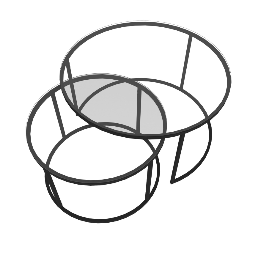 SADA 2x Konferenční stolek BELARUS 80/40 cm černá