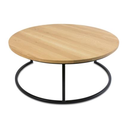 SADA 2x Konferenční stolek OAKLOFT 90x70 cm černá/dub