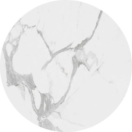 SADA 2x Konferenční stolek OREO pr. 43/53 cm černá/dekor mramoru