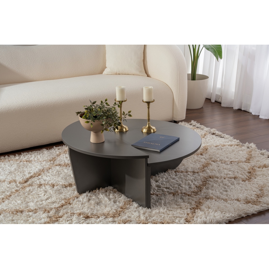 SADA 2x Konferenční stolek ORION 90x60/85x30 cm antracit