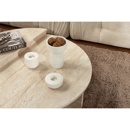 SADA 2x Konferenční stolek ORION 90x60/85x30 cm béžová