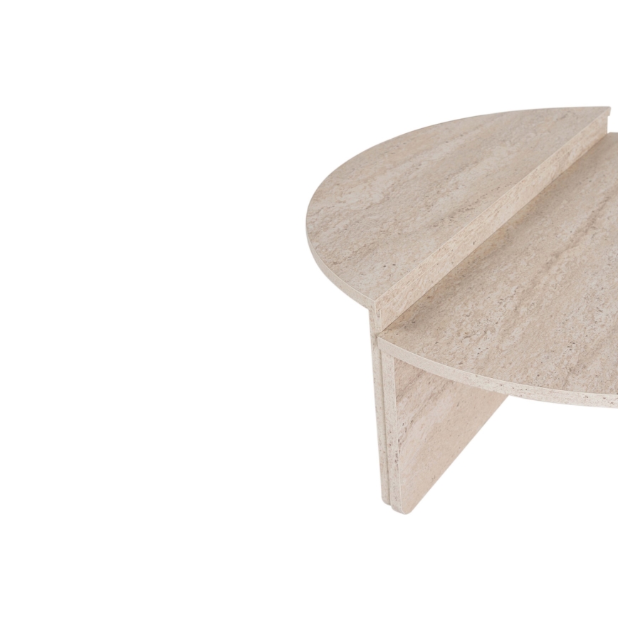 SADA 2x Konferenční stolek ORION 90x60/85x30 cm béžová