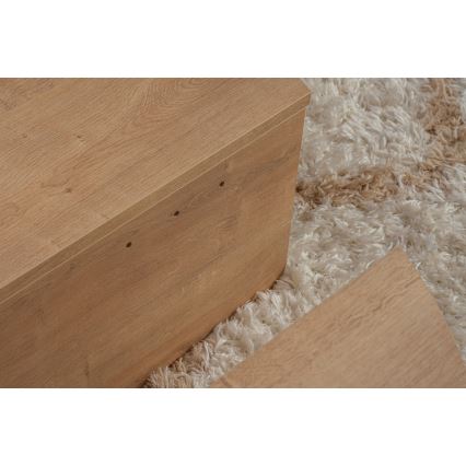 SADA 2x Konferenční stolek ORION 90x60/85x30 cm dub