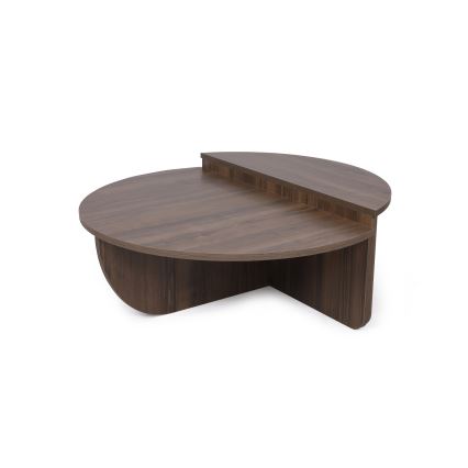 SADA 2x Konferenční stolek PODIUM 90x60/85x30 cm hnědá
