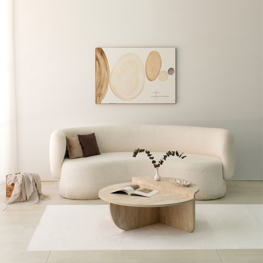 SADA 2x Konferenční stolek REST 90x60/85x30 cm béžová
