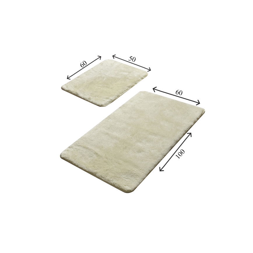 SADA 2x Koupelnová předložka 60/100 cm bílá