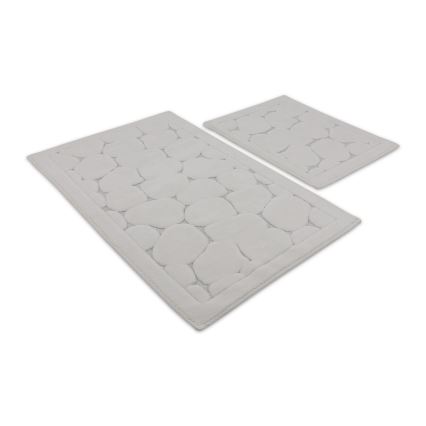 SADA 2x Koupelnová předložka LINO 60/100 cm krémová