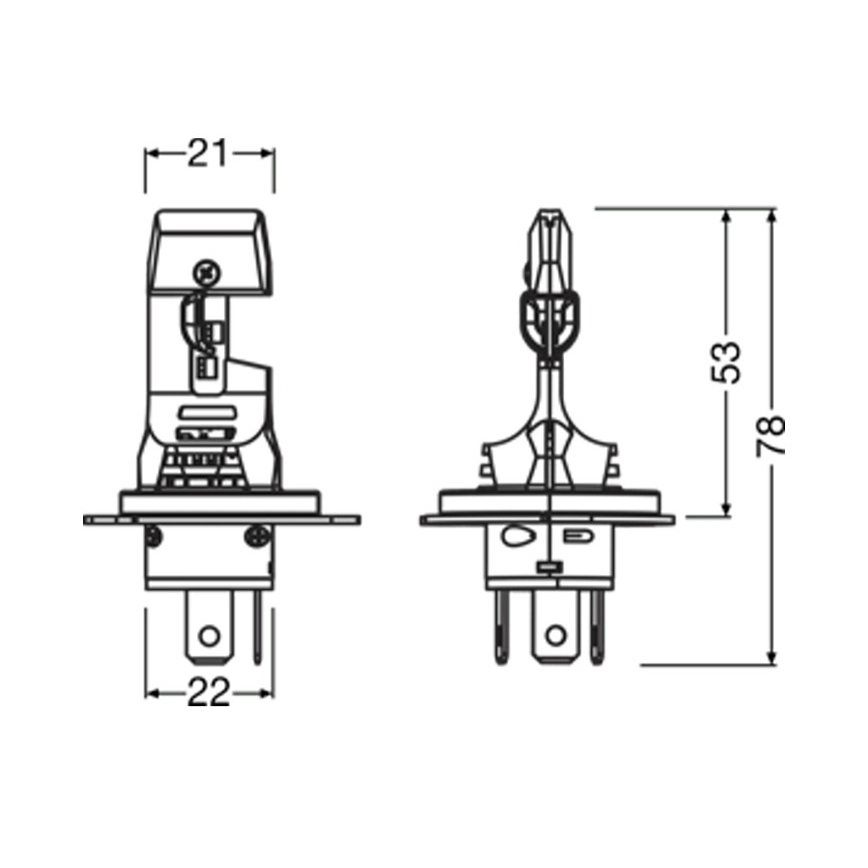 SADA 2x LED Autožárovka NIGHT BREAKER SPEED H4 P43T/14W/12V 6000K - Osram