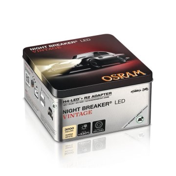 SADA 2x LED Autožárovka NIGHT BREAKER VINTAGE H4 P43T/20W/12V 3000K - Osram