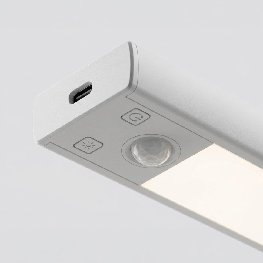 SADA 2x LED Nabíjecí osvětlení nábytku se senzorem pohybu a soumraku VIRO LED/1W/3,7V 800 mAh 3000/4000/6500K 20 cm bílá