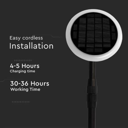 SADA 2x LED Nastavitelná solární lampa GARDEN LED/3W/5V 42-80 cm 4000K IP65 1000 mAh